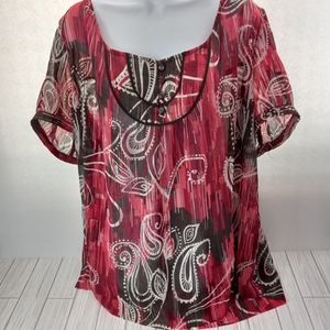 Lane Bryant Boho Paisley Sheer Top